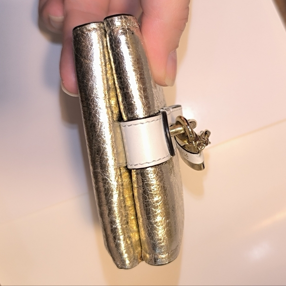 Chloe Mini Metallic Trifold Aby Wallet - Picture 7 of 16